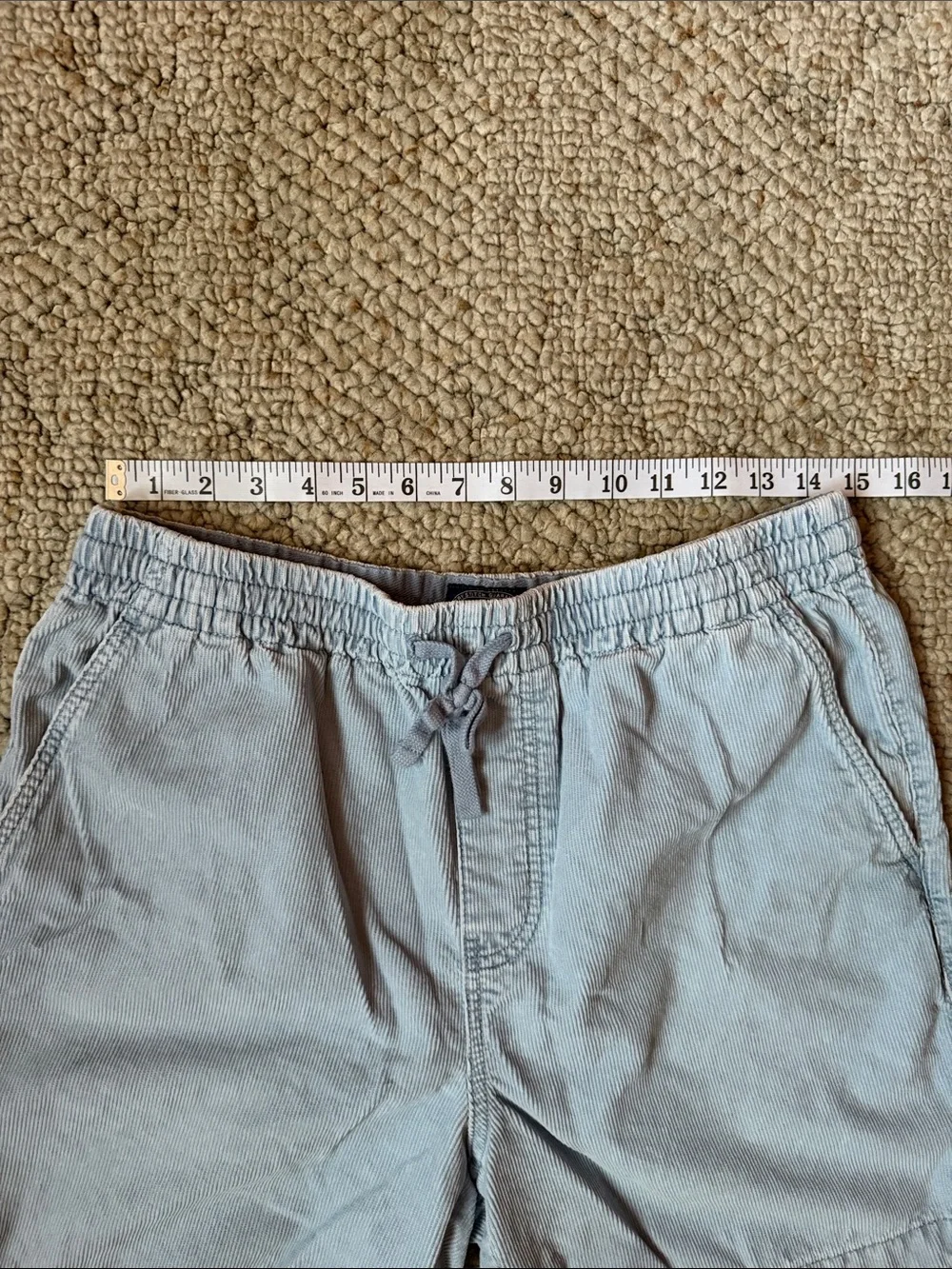J. Crew Light Blue Elastic Waist Corduroy Shorts